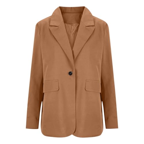 Blazers for Women 2025 Fashion Long Sleeve Business Casual Outfits Single-Breasted Dressy Jackets Work Outfits3