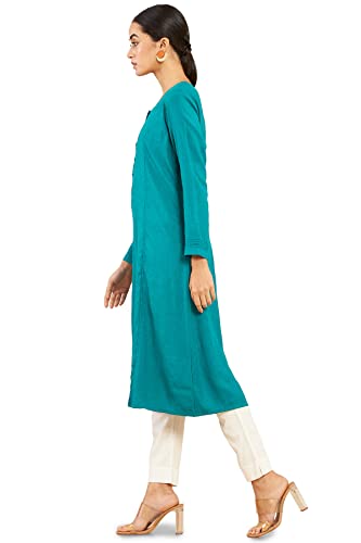 Image of Soch Women's Rayon Solid Regular Dress Shirt