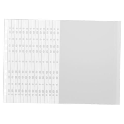 NUOLUX 100個 透明ファイルバッグ 防水耐久 書類保護ポーチ ルーズリーフ対応 整理収納用