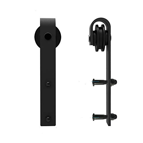 1 Paio di Rulli Antichi Neri per Rustico Porta