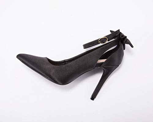 Image of Fashare Womens High Heels Bow Tie Back Sexy Stiletto Ankle Strap Wedding Dress Pumps Shoes