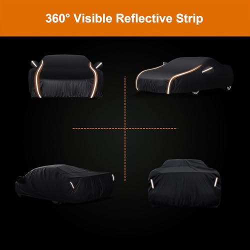 Image of 8 Layer Car Cover Custom Fit for Lexus RX /RX350 /RX450H /RX500H 2008-2025, All Weather Waterproof Outdoor Full SUV Cover, Snow /Rain /UV Protection with Zipper Door and Storage Bag