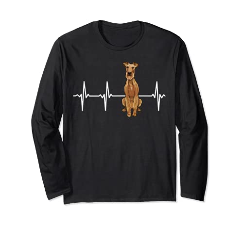 Pointer Heartbeat Dog Lover Long Sleeve T-Shirt, Black