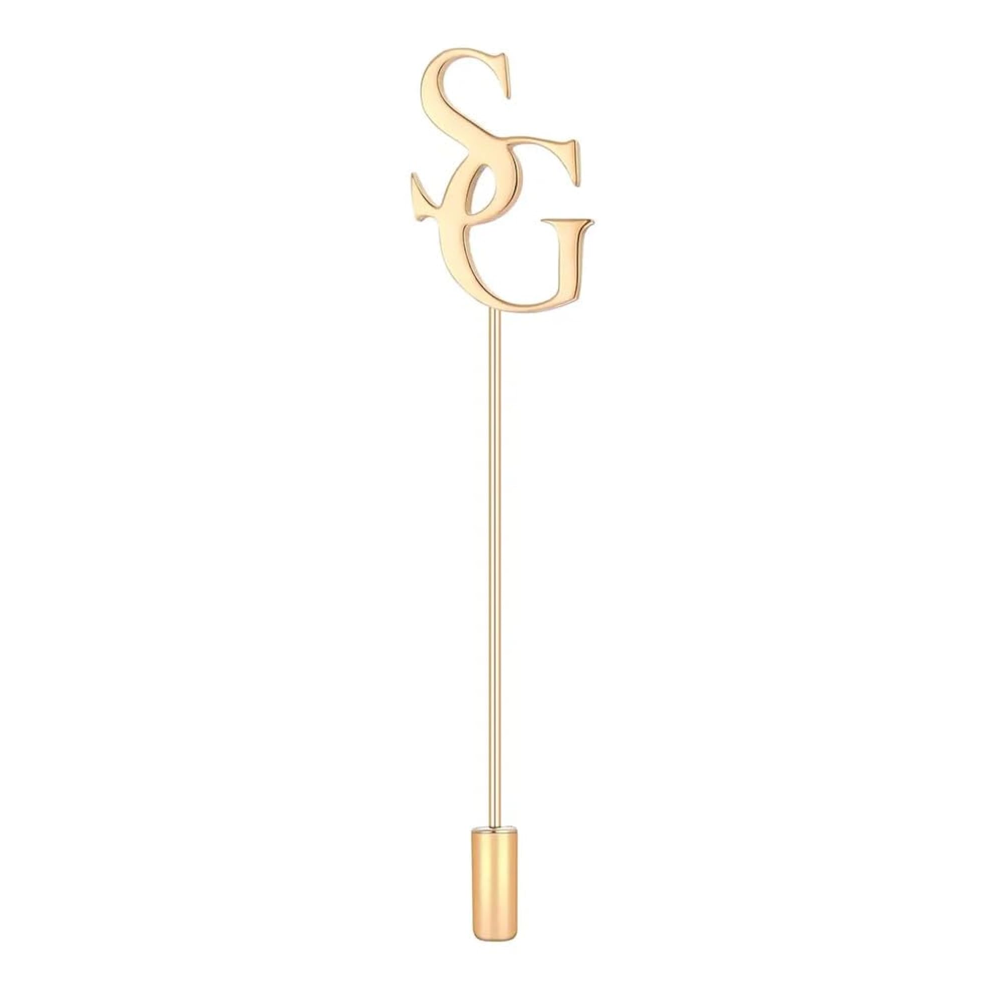 Personalized First Letter Name Brooch Pin for Unisex