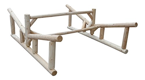 Log Kayak Rack - 2-Place Rowboat Rack, Reliable Garage Organizer, Outdoor Storage Solution, Kayak Storage Rack Holds Canoes, Boats, Kayaks, Durable Storage Rack for Garage and Outdoor Use - Unfinished