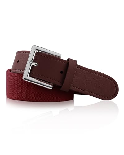 AWAYTR Youth Baseball Belt Boys - Adjustable Elastic Softball Belt for Kids Girls Pants Uniform(Maroon 20-34)