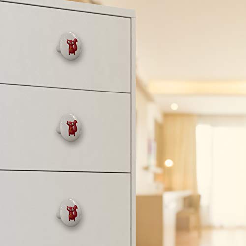 Gotham Decor Whimsical Sewing Thread Design Ceramic Drawer Knob