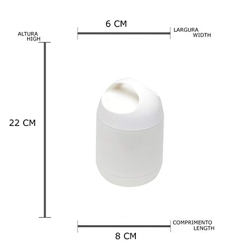 Balde para Gelo de Plástico Frozen Lyor Branco 1.4L