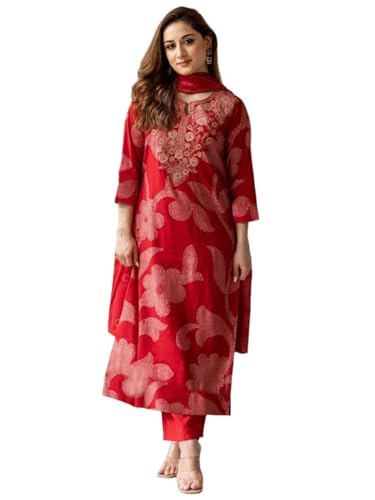 ANNI Designer Bandhani Embroidery Kurta Plazzo Set...