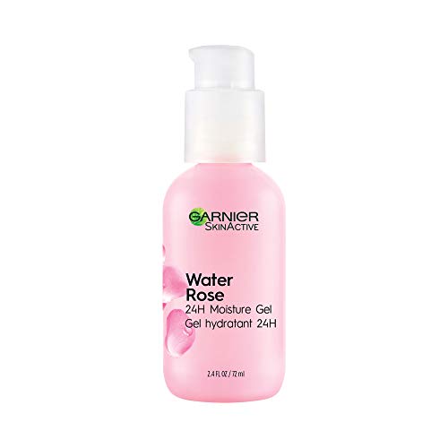 Garnier Water Rose 24H Moisture Gel with Rose Water and Hyaluronic Acid, Face Moisturizer for Normal to Combination Skin, 2.4 Fl Oz (72mL), 1 Count (Packaging May Vary)