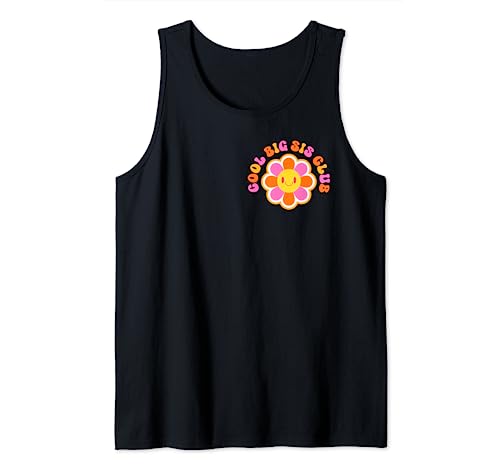 Cool Big Sis Club Mädchen Kunst - Retro Groovy Big Sister Familie Tank Top