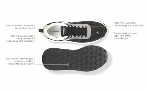 Image of Neeman's The Eighties Sneakers for Men | Comfortable & Flexible Eva Mid Sole and Breatheble Mesh and Lightweight