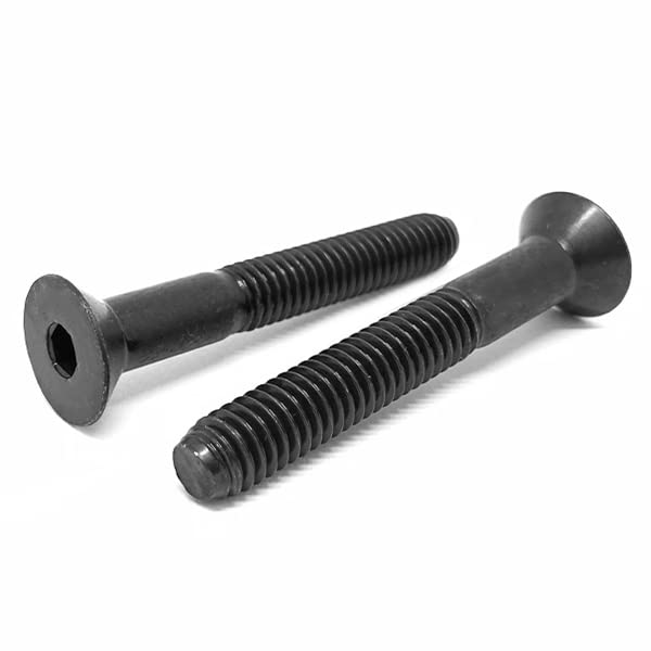 (2500 Pieces) M4-0.7x40 Class 12.9 Alloy Flat Socket Head Cap Bolts Screws UNC Coarse Partial Threads Black Oxide
