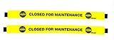 HAYLINS (2 Pack) Closed For Maintenance sign with magnetic ends nylon door banner (2 Pack)