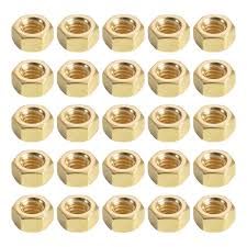 M6 Brass Internal Threaded Hexagon Hex Nuts 6mm - 25 Nos-image-21
