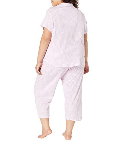 Image of Karen Neuburger Women's [Plus Size] Short Sleeve Girlfriend Capri Pajama Set