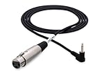 Hosa XVM-305F Camcorder Microphone Cable, XLR3F to Right-angle 3.5 mm TS, 5 Feet