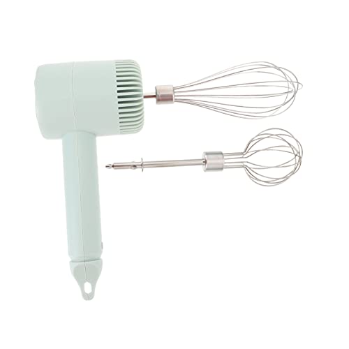 Ciieeo 1set Cordless Electric Mixer Rechargeable Handheld Kitchen Mixer Speeds for Baking and Whisking Convenient Storage for Desserts and Cakes Green Color