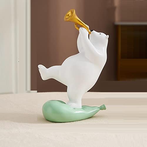 Statue ours blanc figurine de jardin en résine cadeau design