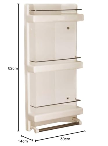 Image of CIPLA PLAST Plastic BRC-817 Prince Corner Cabinet Shelf (White)