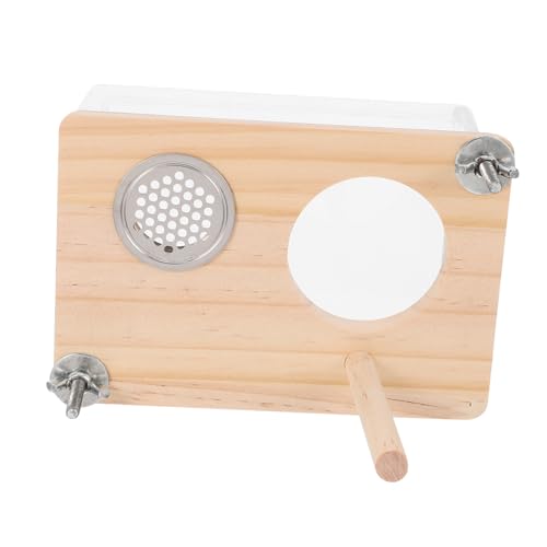 BELLIFFY お手入れが簡単な鳥かごの巣箱、インコ用の大型木製飼育箱、オウム、コニュア、セキセイインコ用の鳥のベッド窓