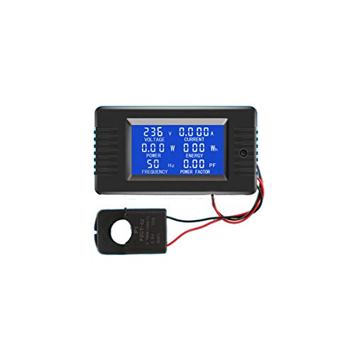 Taidacent AC Digital Electrical Multi Meter Current Power Frequency Meter Electrical Power Monitoring Meter Energy Meter Module (PZEM-022 100A Opening and Closing CT)