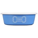 Le Creuset Enamel on Steel Medium Dog Bowl, 4 Cups, Light Blue