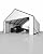 20ft Wide Heavy Duty PE Carport – Waterproof Outdoor Garage Shelter for Car, Truck, Boat with Removable Sidewalls, White