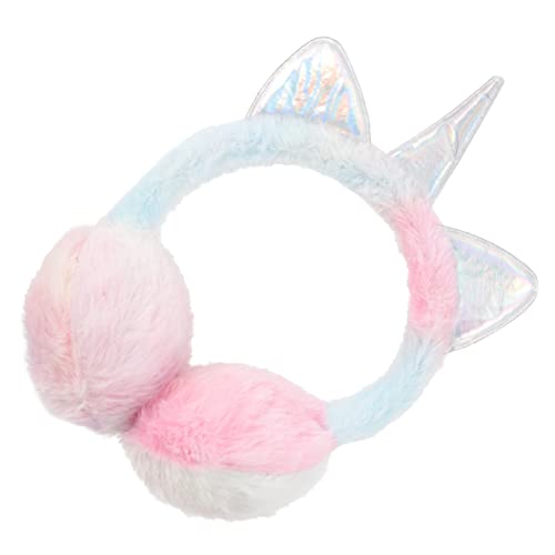 1pc Winter Unicorn Plush Ear Muffs for Boys and Girls Glittery Ear Protection Cover Earmuffs for Outdoor Activities Cute Warmers for Cold Weather