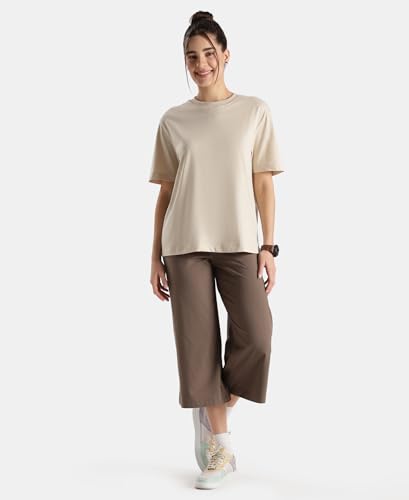 Image of Jockey A159 Women Super Combed Cotton Rich Oversized T-Shirt with Side Slits