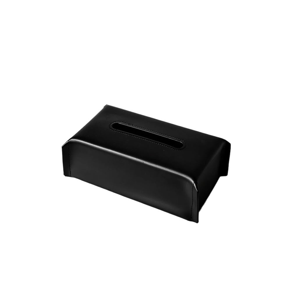 Tissue Box Case Living Room Holder Desktop Home Tabletop Decoration(Black)