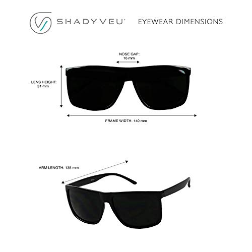 ShadyVEU Classic Oversized Square Sunglasses Flat Top Minimalist Lightweight UV400 Large Shades3
