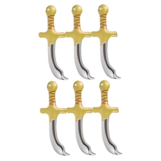 ABOOFAN 6 Uds Globos Inflables De Fiesta para Niños Espadas Infla Disfraces Accesorios De Escenario Espadas Inflables Globo Pirata Suministros para Fiestas Temáticas Ropa De Juego PVC