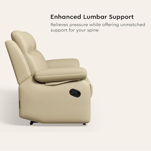 Image of Interio by Godrej Alpine Manual 2-Seater Synthetic Leather Recliner Sofa