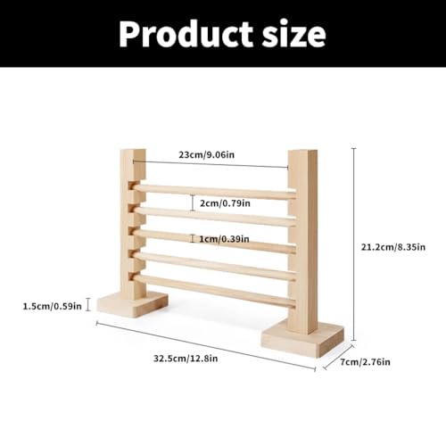 Rennmaus Jump Barrier Holz-Hürde Sprungbarriere Hindernis Holzstange verstellbar für Hamsterkäfig Zubehör