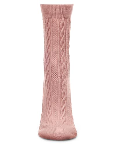 MeMoi Women's Classic Cozy and Warm Cable Knit Crew Socks4