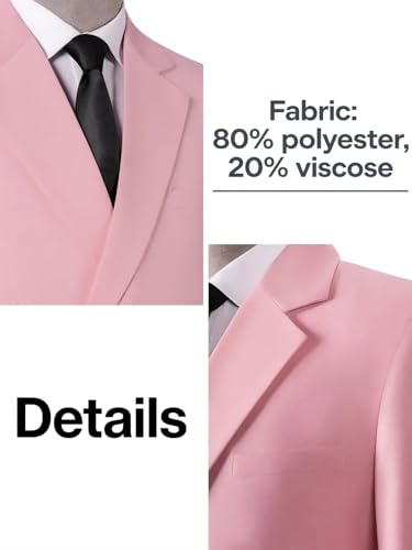 Men's 2 Piece Slim Fit Suit with Metal Clasp Suits for Men Casual Business Wedding Tuxedo2