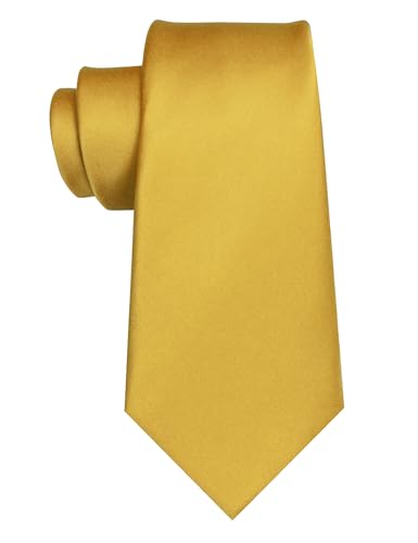 Image of RBOCOTT Solid Color Tie and Pocket Square Hankerchief with Lapel Pin Set for Men