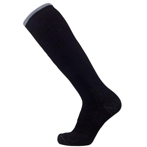 Heavy Work Boot Socks – Durable Comfortable - Great for Hiking, Camping, Hunting (L/XL, Black)