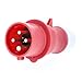 Produktbild as - Schwabe CEE Stecker 400V/16A/4-polig - Starkstrom Stecker mit Schraubkontakt für Leistungsanschluss - Stromstecker Schlagfest - Spritzwassergeschützt IP44 - Rot/Grau, 60570