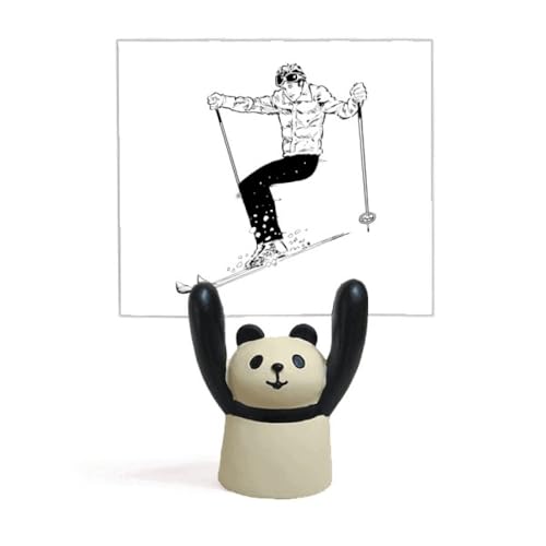 Support de mémo ski panda noir idée cadeau pour fan de snowboard