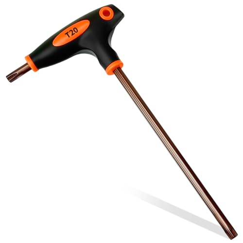 MCSDFN T20 Torx Screwdriver Anti Tamper Proof Torx Key S2 Steel T-Handle Dual End Wrench for Home Repair and Mechanical Maintenance
