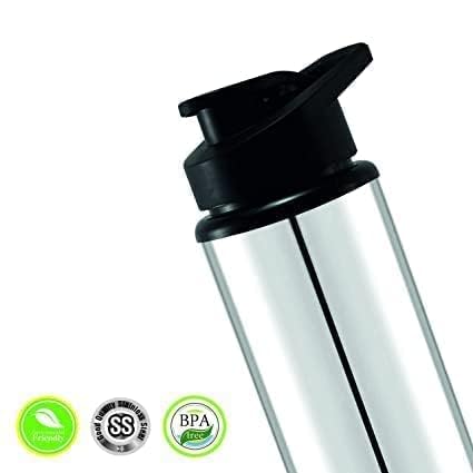 Image of Stainless Steel Sipper Water Bottle 1000 ml, Silver|| Air tight, Leak Proof |Gym Bottle | Hiking | Treking Bottle | Travel Bottle Pack of 3