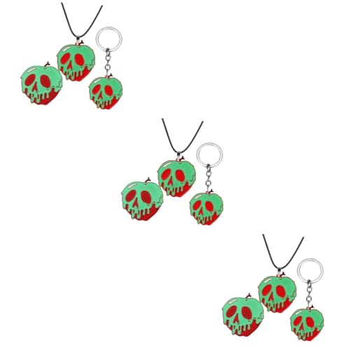 Broche pomme alliage rouge pour éviter les déguisements d'Halloween fades et sans relief