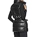 Levi's Women's Vegan Leather Puffer Vest, Black with Belt, Medium