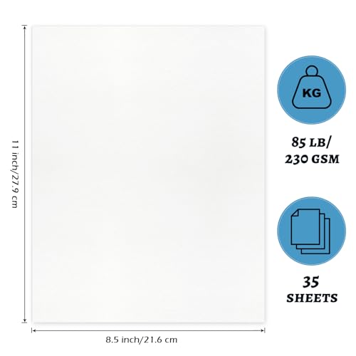 Sheets White Cardstock Paper,8.5 x 11 Letter Size 85lb Thick Printer Paper for Invitations, Menus, Scrapbooking,Arts and Crafts (White, 35) image 5