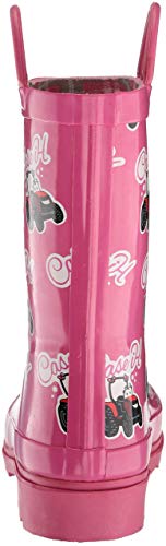 Ad Tec Kids 8 in Waterproof PVC Rubber Rain Boots - Easy On Off, Grippe Outsole for Gardening, Fishing, Farming, Playing and Many More3