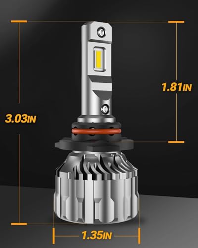 Image of SEALIGHT 9012 LED Bulbs, 70000LM 6500K Cool White Bulbs, IP68 Waterproof, 9012 Bulbs with 15000RPM Cooling Fan, 70,000HRS+ Lifespan, 1:1 Size Plug N Play, Pack of 2