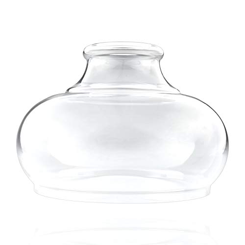 Kira Home Harlow 9' Pendant Light Glass Shade Replacement w/Clear Schoolhouse Shape, Chandelier...