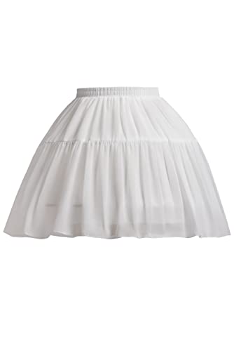 Image of Women Girls Crinoline Petticoat 2 Adjustable Hoop Skirt lace Slips Short Lolita Underskirt for Cosplay Dress